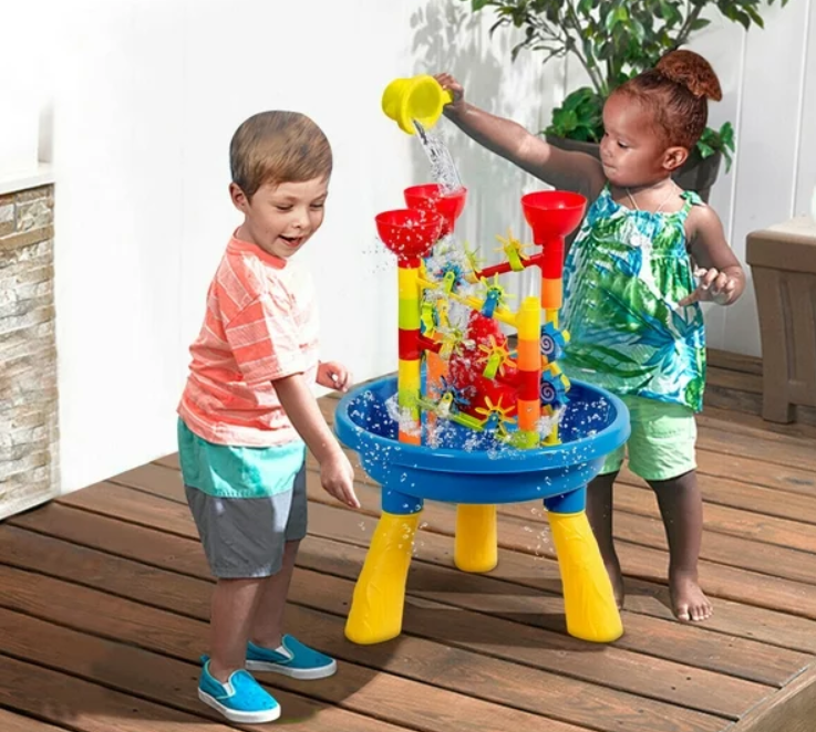 2-in-1 Sand and Water Table Activity Play Center