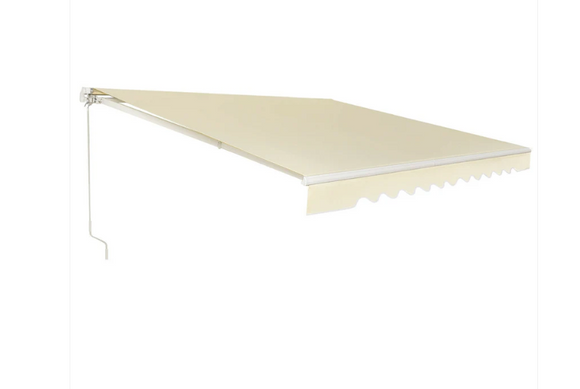 SPECIAL, 13`W x 8`L, canopy awning, beige fabric