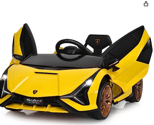 12V Licensed Lamborghini Sian Kids Ride On Car with Parent Remote Control, fully assembled