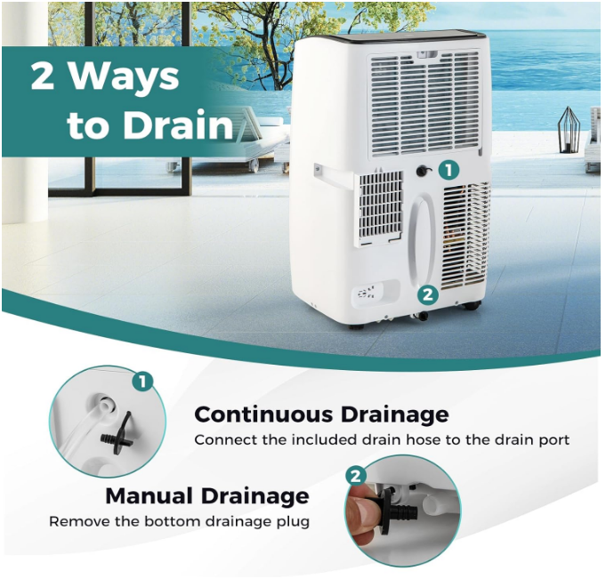 Portable Air Conditioner with heat pump, Smart Wifi, no box