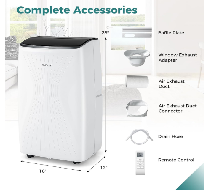 Portable Air Conditioner with heat pump, Smart Wifi, no box