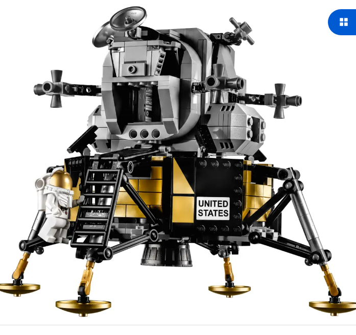 NASA Apollo 11 Lunar Lander, 10266, 1087 pieces, box damage, new/complete
