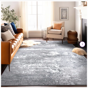 Willington Abstract Dark and Light Gray/White Area Rug - 5'x7'