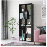 Library Bookcase, Geometric Bookcase, 8-cube Bookshelf 71" H x 35" W (Fully Assembled)