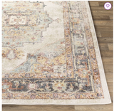 Jamieson Power Loom grey/cream Rug - Rectangle 6'7" x 9'