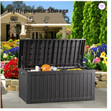 Black 230 Gallon Outdoor Resin Deck Box - Assembly Required