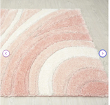 Koo Geometric Pink/Ivory Area Rug - 5'x7'