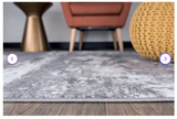 Willington Abstract Dark and Light Gray/White Area Rug - 5'x7'