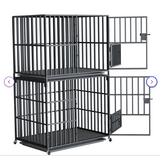 Stackable Heavy Duty Square Tube Dog Cage - Extra Large, One Cage Only