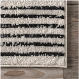 *SPECIAL* - Joanne Trellis Area Rug, Black/Ivory - Size 8'x10'