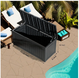 Black 230 Gallon Outdoor Resin Deck Box - Assembly Required