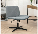 Criss Cross Armless Wide Armless Office Chair - Grey