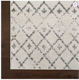 Giannini Trellis Area Rug, Ivory, Grey - 10'x10'