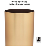 Umbra Metalla Small Trash Durable Waste Basket , Gold