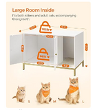 Litter Box Enclosure, Modern Cat Litter Box Furniture with Scratching Mat, Cat House for Indoor Cats