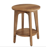 VASAGLE Round End Table with Shelf