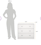 White Guilford 3 - Drawer Dresser, fully assembled