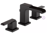 Matte Black Ara Widespread Bathroom Faucet with Drain Assembly and DIAMOND Seal Technology