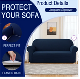 Box Cushion Sofa Slipcover - Navy