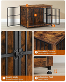 *SPECIAL* Double-Door Doghouse / Side Table, Rustic Brown (Scratch and Dent)