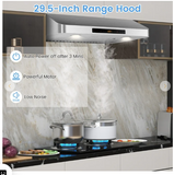 30 Inch Under Cabinet Range Hood 900 CFM Kitchen Vent with 4 Fan Speed