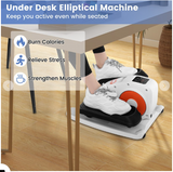 Under Desk Elliptical Machine with Display Monitor for Home Office