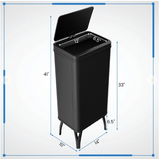 13.2 Gallon Stainless Steel Trash Can with Stay-on Lid and Soft Closure