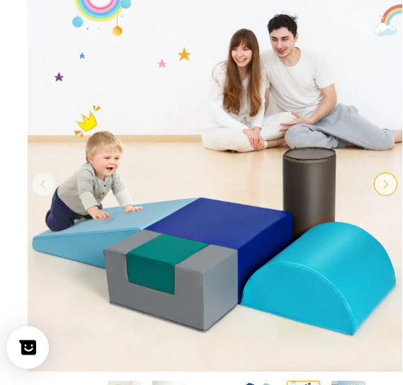6 Pieces Foam Climbing Blocks Indoor Climb and Crawl Activity Playset with Rectangles-Multicolor