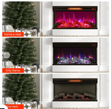 36 Inch 3-Sided 1500W Electric Fireplace with 7-Color Flame