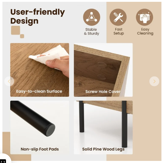 Living Room Central Table with Lifting Tabletop and Metal Legs - [Scratch and Dent] (Fully Assembled)