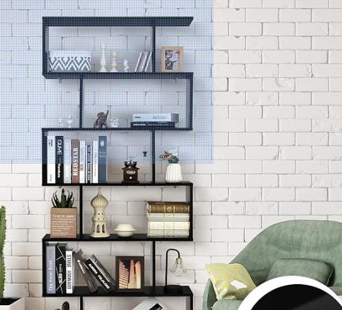 SPECIAL, 6-Tier Modern Freestanding Decorative Storage Display, Black,  1 box, unassembled