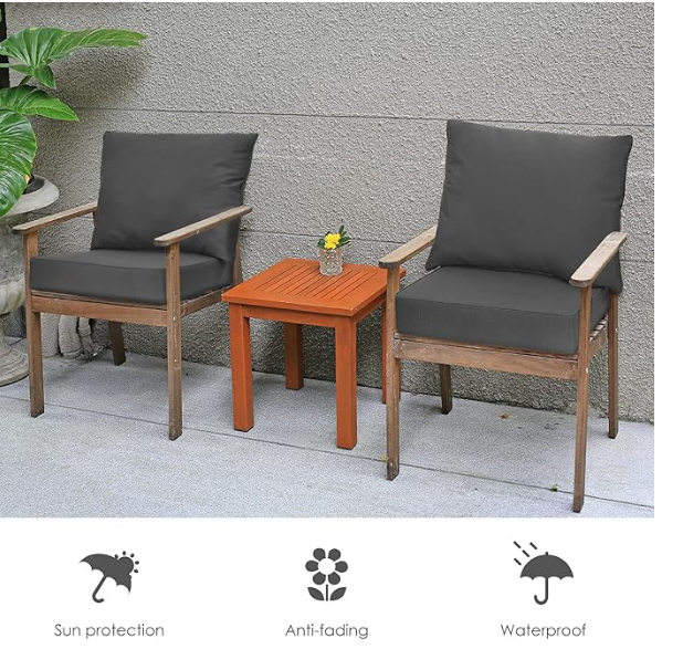 SPECIAL, Patio Cushion Set, Deep Seat and Back, Grey