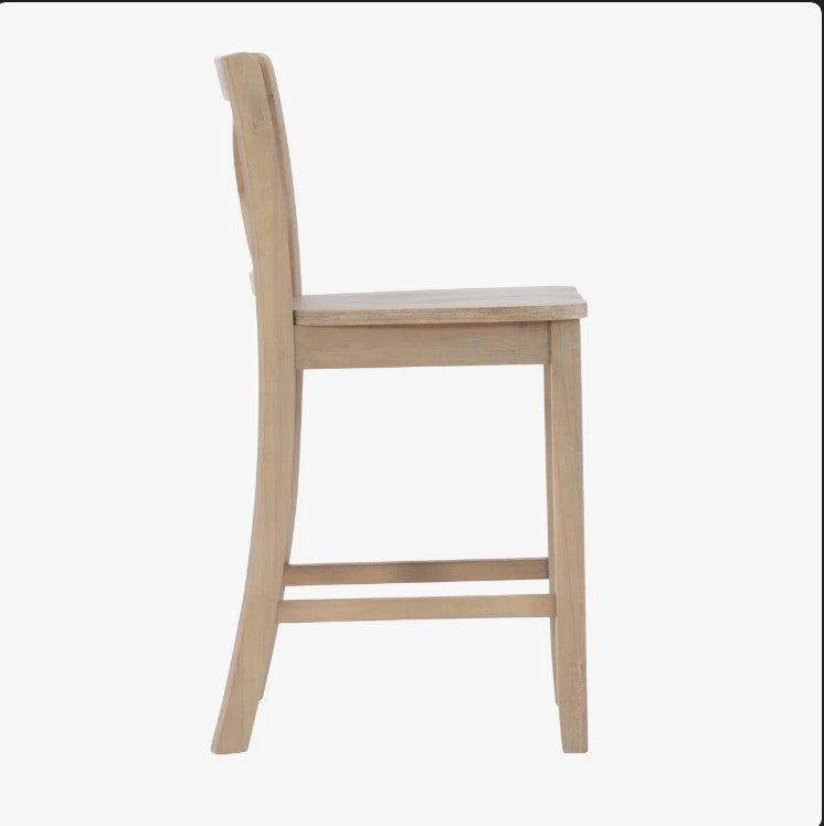 Fairbairn X Back Stool with Sold Wood Frame