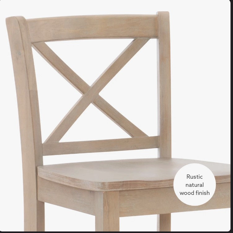Fairbairn X Back Stool with Sold Wood Frame