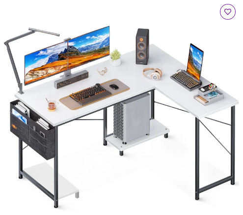 Reversible L-Shape Desk, Fully Assembled