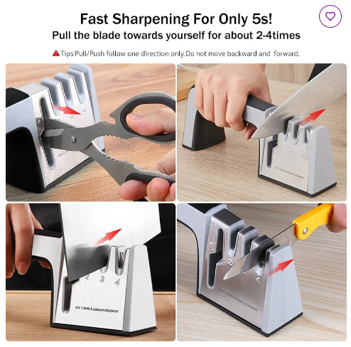 4 Stages Manual Knife Sharpener