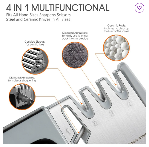 4 Stages Manual Knife Sharpener