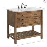 Grigg 37`` Bathroom Vanity, cultured marble