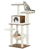 Cat Tree Tower for Indoor Cats, 54.3-Inch Multi-Level Cat Condo, (Scratch and Dent)