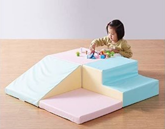 BLACK FRIDAY SPECIAL, Soft Play Corner Climber, 4-Piece, Pink, Yellow, Turquoise