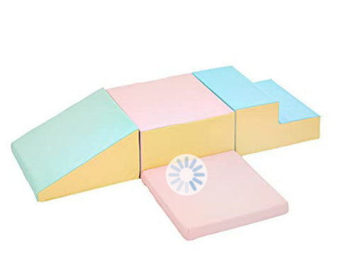 BLACK FRIDAY SPECIAL, Soft Play Corner Climber, 4-Piece, Pink, Yellow, Turquoise