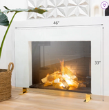 *SPECIAL* Fireplace Screen - Glass Stand 46`` x 33``