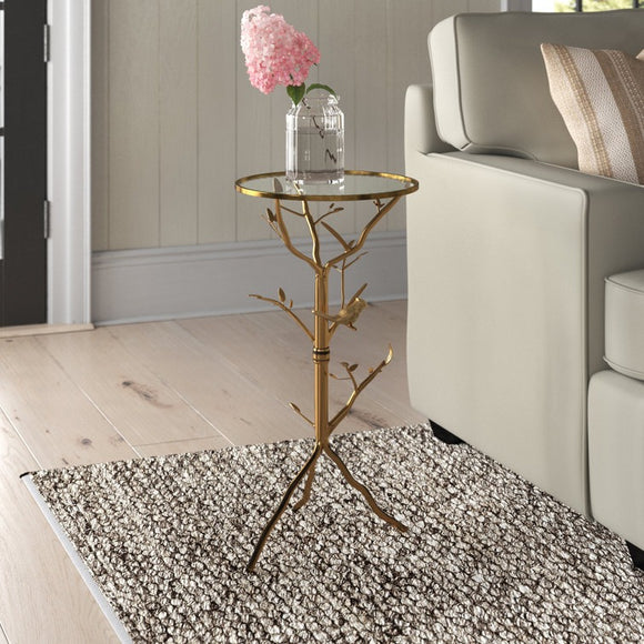 Strohm Pedestal End Table