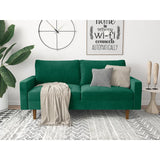 70`` Upholstered Sofa, green velvet