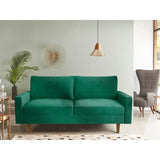 70`` Upholstered Sofa, green velvet