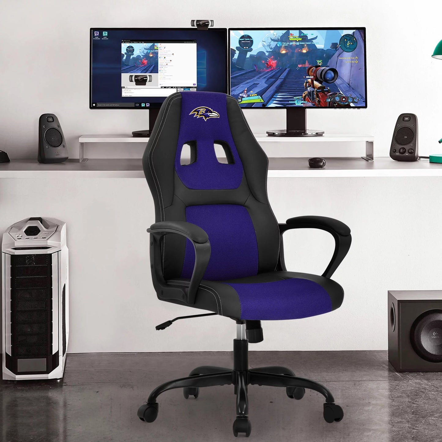 Ergonomic PC Gaming Chair PU Leather with Lumbar Support