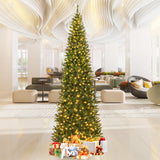 Costway 12 FT Artificial Christmas Tree with 800 Warm White LED Lights