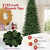 Costway 12 FT Artificial Christmas Tree with 800 Warm White LED Lights