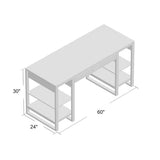 Theodulus Desk With Built-In USB ports