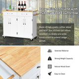 The Hampshire Rolling Kitchen Island Cart, Fully Assembled